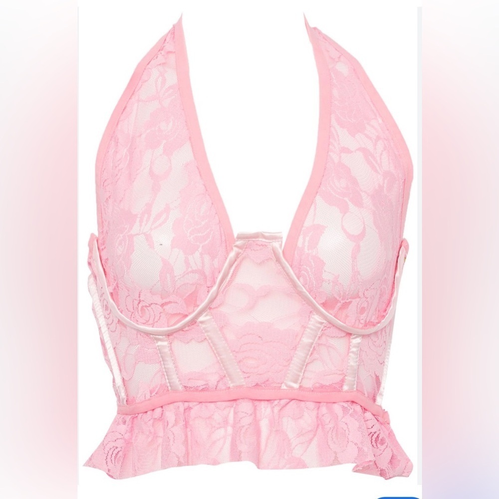 Lavish Pink Lace Bralette
